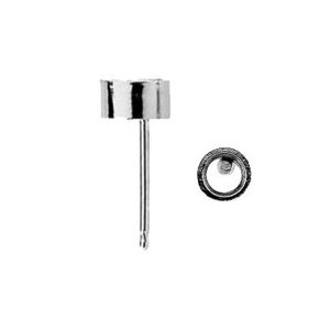 Round Tube Bezel  Stud Earring Mounting