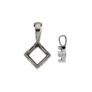 Princess/Square V-Prong Pendant