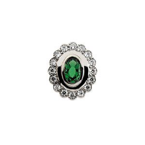 17-Stone Oval Bezel Center Cluster Top