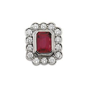 Emerald Center Bezel-Set Cluster Top