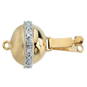 Diamond Accented Bead Clasp
