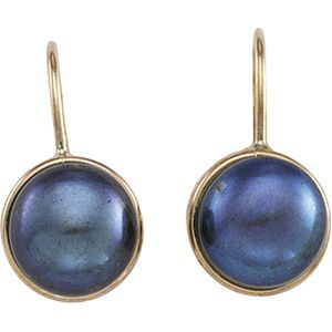 Black Freshwater Cultured Pearl Earrings