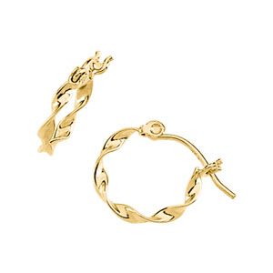 Twisted Tube Hoop Earring