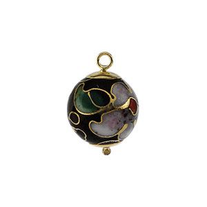 Black Cloisonne Ball Dangle