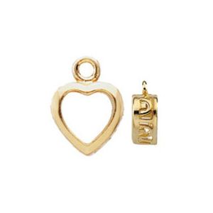 Heart Filigree Back-Set Bezel Dangle