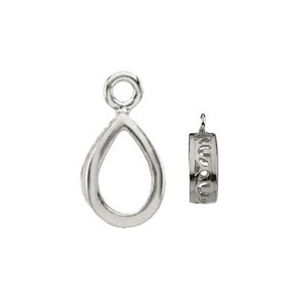 Pear Filigree Back-Set Bezel Dangle