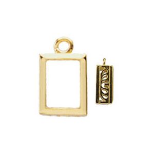 Emerald Filigree Back-Set Bezel Dangle