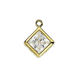 Diamond-Shape Filigree Dangle