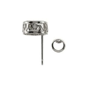 Filigree Back-Set Bezel Earring with .027