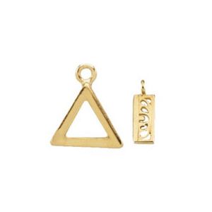 Triangle Filigree Back-Set Bezel Dangle