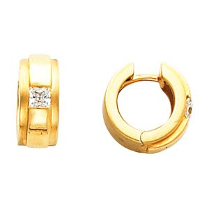 Hinged Hoop Solitaire Earring Mounting 