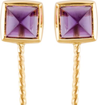 South Sea Cultured Pearl and Amethyst Earrings