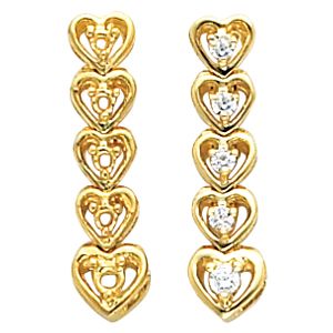 Heart Design Earring Mounting 