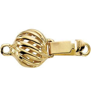Open Twist Ball Pearl Clasp