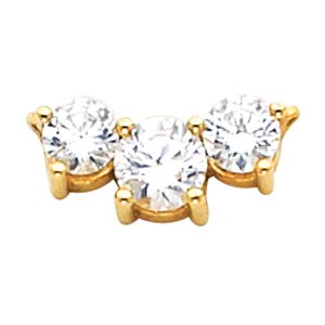 3 Stone Necklace Center Mounting