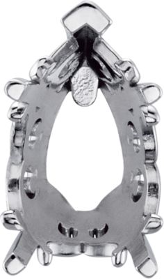 Pear Vintage Scroll Setting&reg; for Earring Assembly