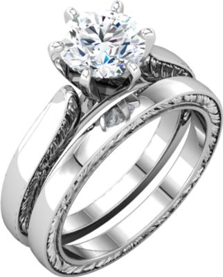 Sculptural-Inspired Engagement Ring Base or Matching Band