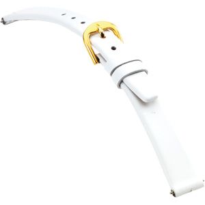 10mm Ladies Regular Genuine Flat Calf White Watch Strap