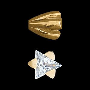 Triangle 3-Prong Setting with Triangle Shaped Prongs