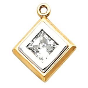 Two Tone Dangle Mounting for Sqaure/Princess Center