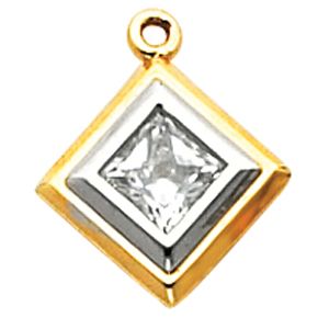 Two Tone Dangle Mounting for Square/Princess Center
