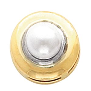  Button Earring Mounting for Pearl  Center