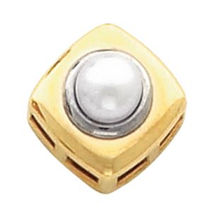 Button Earring Mounting for Pearl  Center