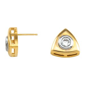  Bezel-Set Solitaire Earring Mounting
