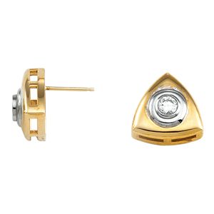  Bezel-Set Solitaire Earring Mounting