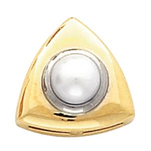 Button Earring Mounting for Pearl  Center