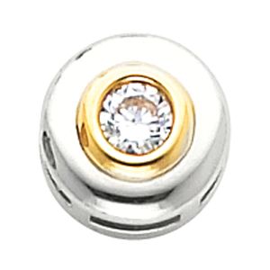 Two Tone Bezel-Set Earring Mounting