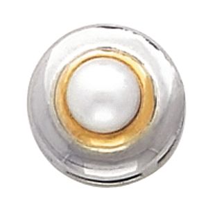  Button Earring Mounting for Pearl  Center