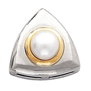  Button Earring Mounting for Pearl  Center
