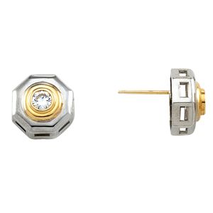  Bezel-Set Solitaire Earring Mounting