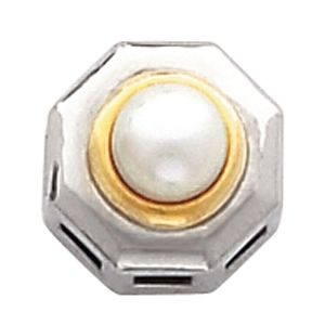  Button Earring Mounting for Pearl  Center
