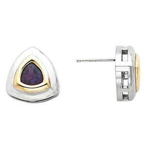 Earring Mounting for Trillion/Triangle Center