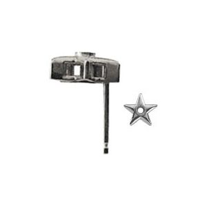 Star-Shaped Bezel Earring Mounting for Round Center