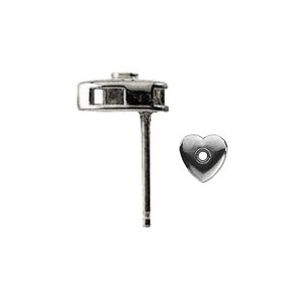 Heart-Shaped Bezel Earring Mounting