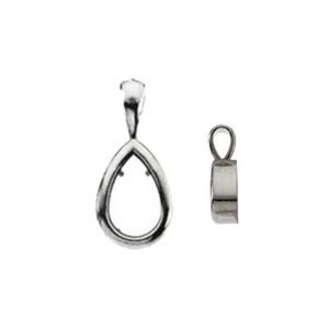 Solitaire Pendant Mounting for Pear Shape Center