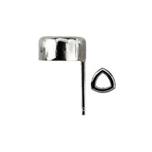 Trillion Back-Set Bezel Earring with .030