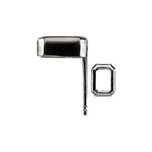 Emerald Back-Set Bezel Earring with .030