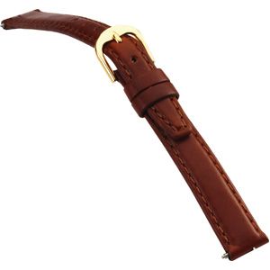 12mm Ladies Regular Saddle Leather Tan Watch Strap