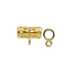 Filigree Tube Slide Bail with Ring