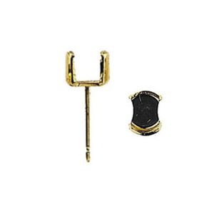 Snap-Set Half-Bezel Stud  Earring  Mounting