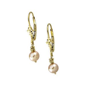 Pink Freshwater Cultured Pearl Earrings