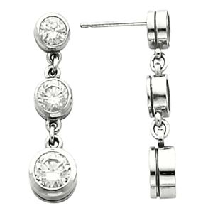 3 Stone  Earring Mounting