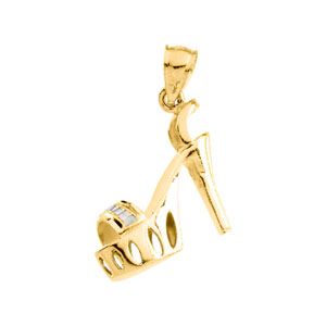 Two Tone Shoe Pendant