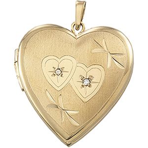 Heart Locket with Diamond Accent