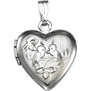 Heart Locket with Love Birds
