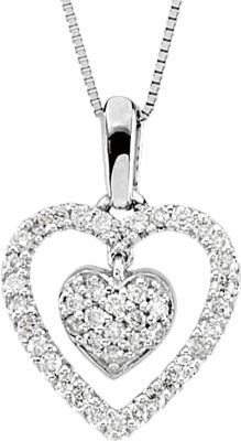 1/4 ct tw Diamond Heart Necklace
